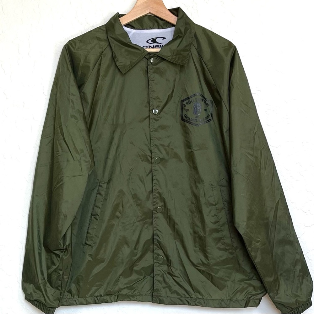 O’Neill Surf Shop Santa Cruz Coaches Windbreaker Jacket Lightweight Green M